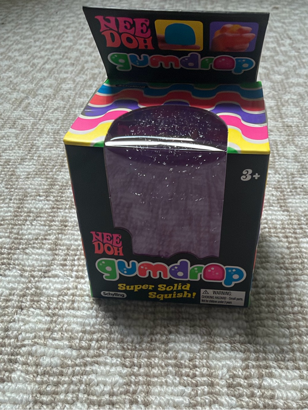 Brand new Schylling NeeDoh Gumdrop Super Solid Squish in purple
